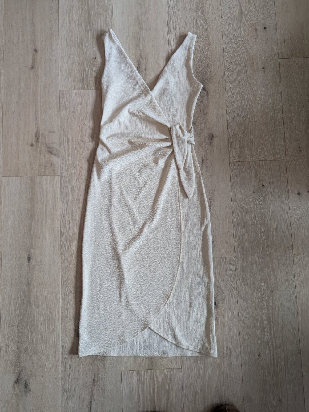 NWT H&M Cream Wrap Dress XS